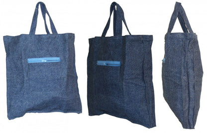 Jeans Einkaufs Beutel Tasche Ostalgie auch für Flaschen