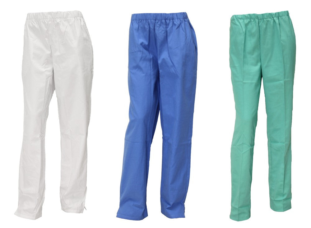 Pflegerhose weiß blau grün Schwesternhose Damenhose Hose Gummizug