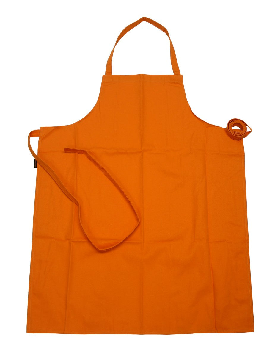 Bib Apron with Straps, Chef's Apron, BBQ Apron, Apricot