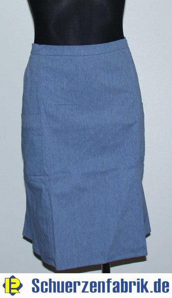 Halbschürze jeansblau Baumwolle/Polyester Vorbinder Vorstecker Schürze