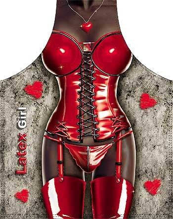 Partyschürze Grillschürze Kochschürze Latexgirl
