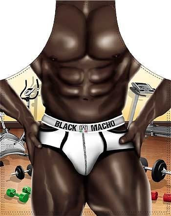 Partyschürze Grillschürze Kochschürze Sexy Black Macho