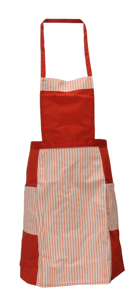 Latzschürze Trägerschürze Schürze rot blau gestreift Grillschürze Kochschürze