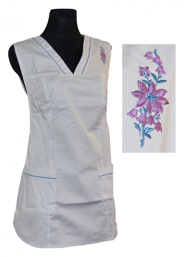 Pflege Kittel Chasuble Kasack Überwurf Schürze - Baumwolle/Polyester Mit Taschen Gastronomie Schürze