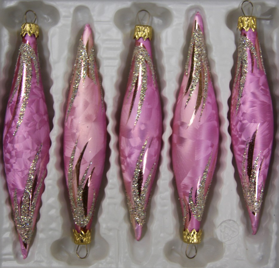 feinster Christbaumschmuck aus Glas Weihnachtskugeln Weihnachtsbaumschmuck lila