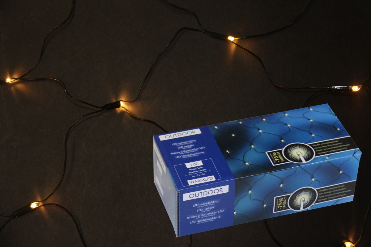 LED Netzbeleuchtung Gitternetz 50-160 LEDs Weihnachtsbeleuchtung innen und auß